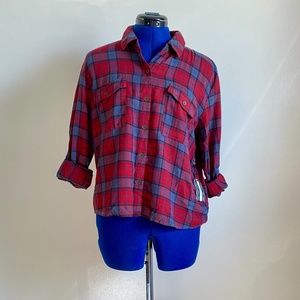 Forever 21 - NWT - Plaid Open-Back Shirt - Size: M